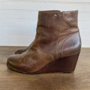 Frye boots wedge heel hot sale